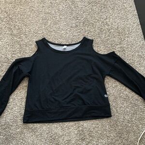 Scorpio Sol Black Cold Shoulder Sweatshirt